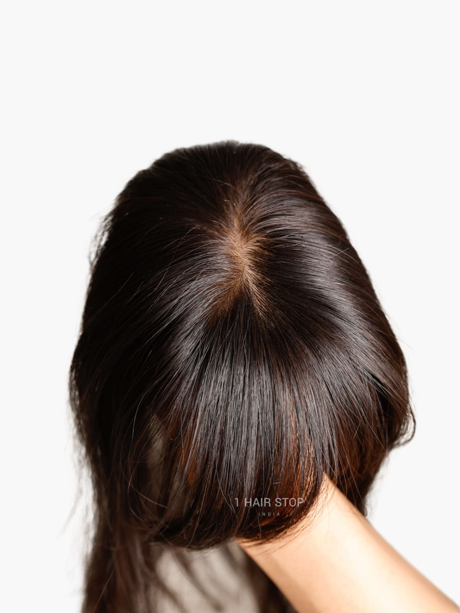 2.5x4" Silk Hair Topper With Bangs - Image 4