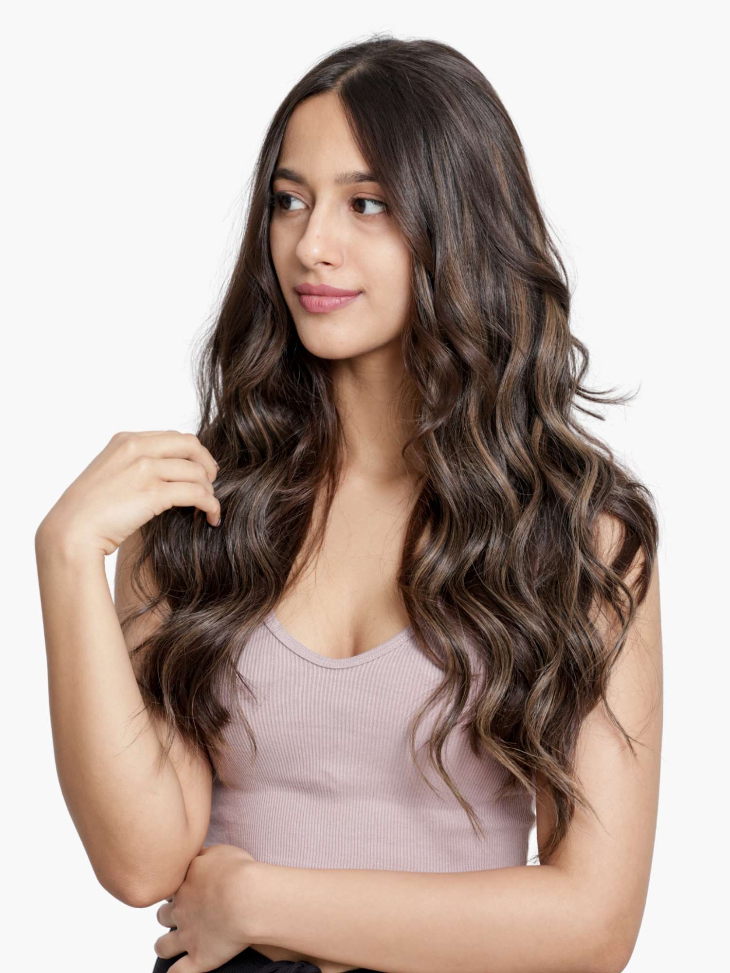 Ash Blonde Balayage - Seamless 3 Set Clip-in Extensions - Image 3