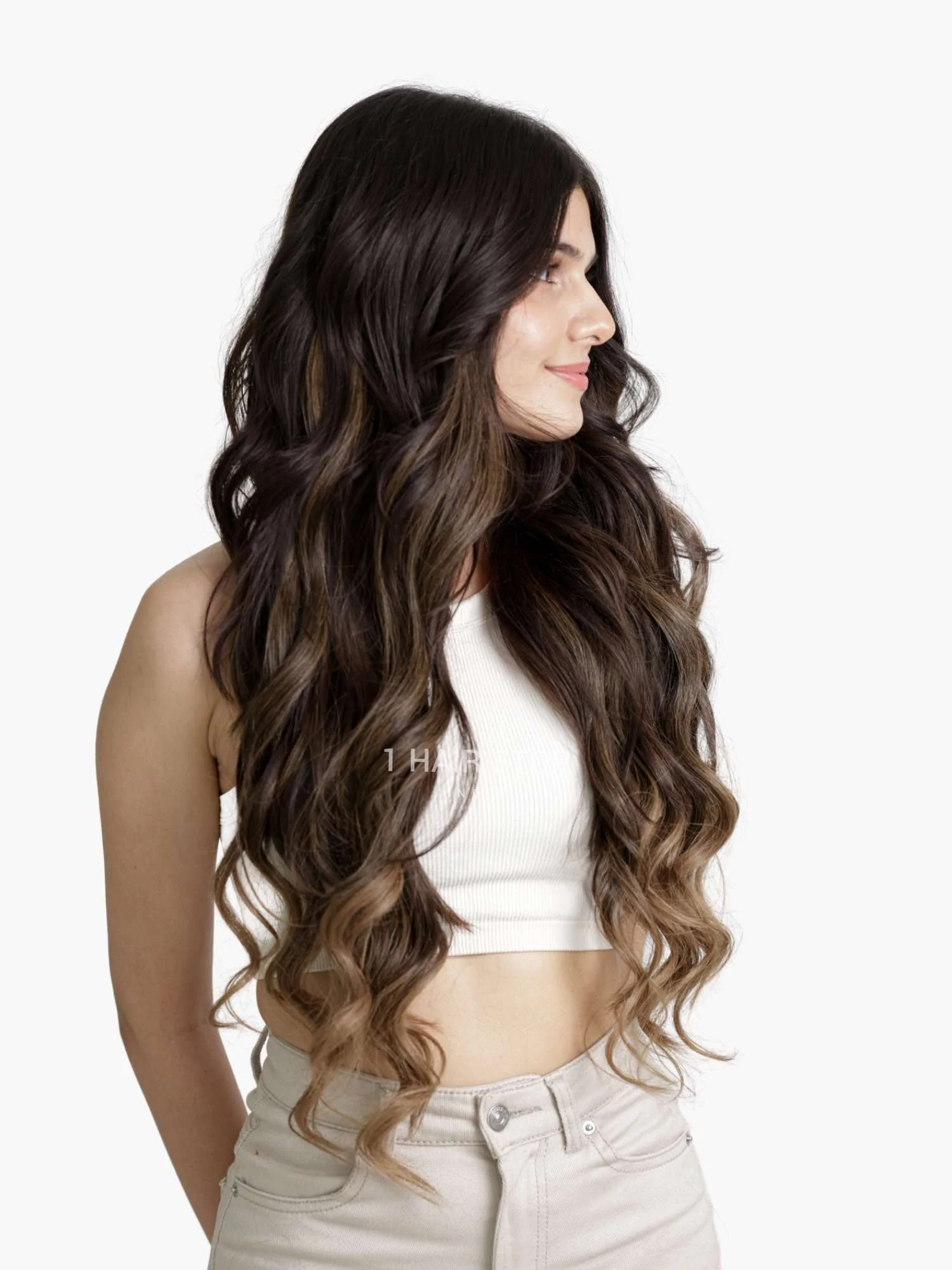Ash Bronde Blend Seamless 7 Set Clip-in Extensions - Image 3
