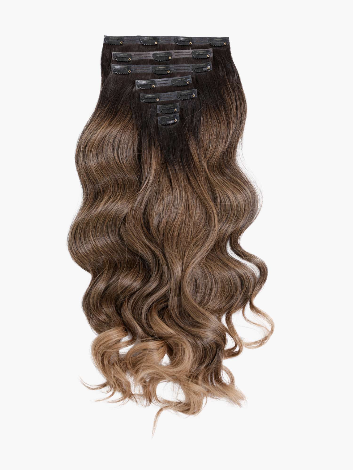 Ash Bronde Blend Seamless 7 Set Clip-in Extensions - Image 5