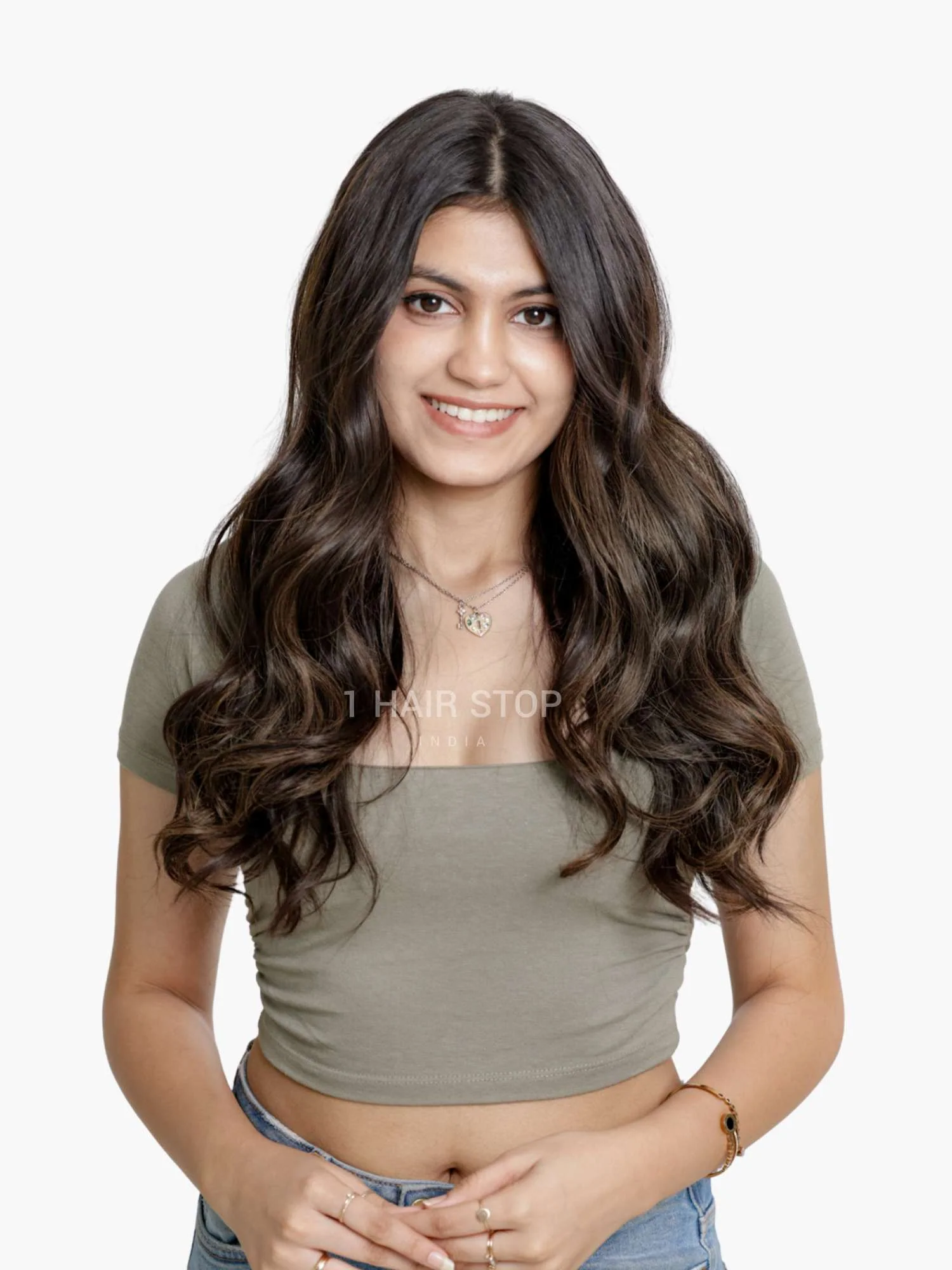 Ash Brown Balayage - Seamless 3 Set Clip-in Extensions - Image 3