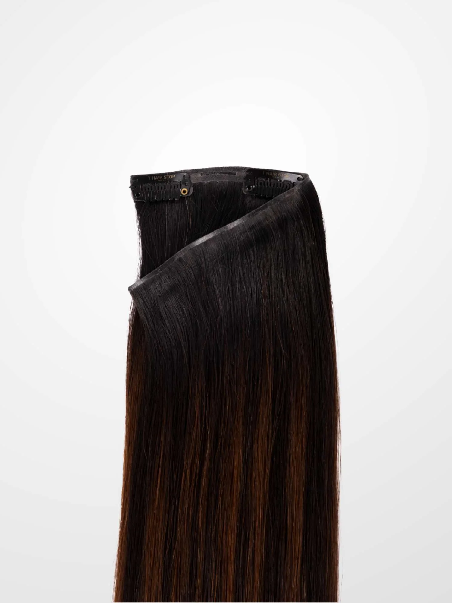 Caramel Brown Balayage Seamless 7 Set Clip-in Extensions - Image 5