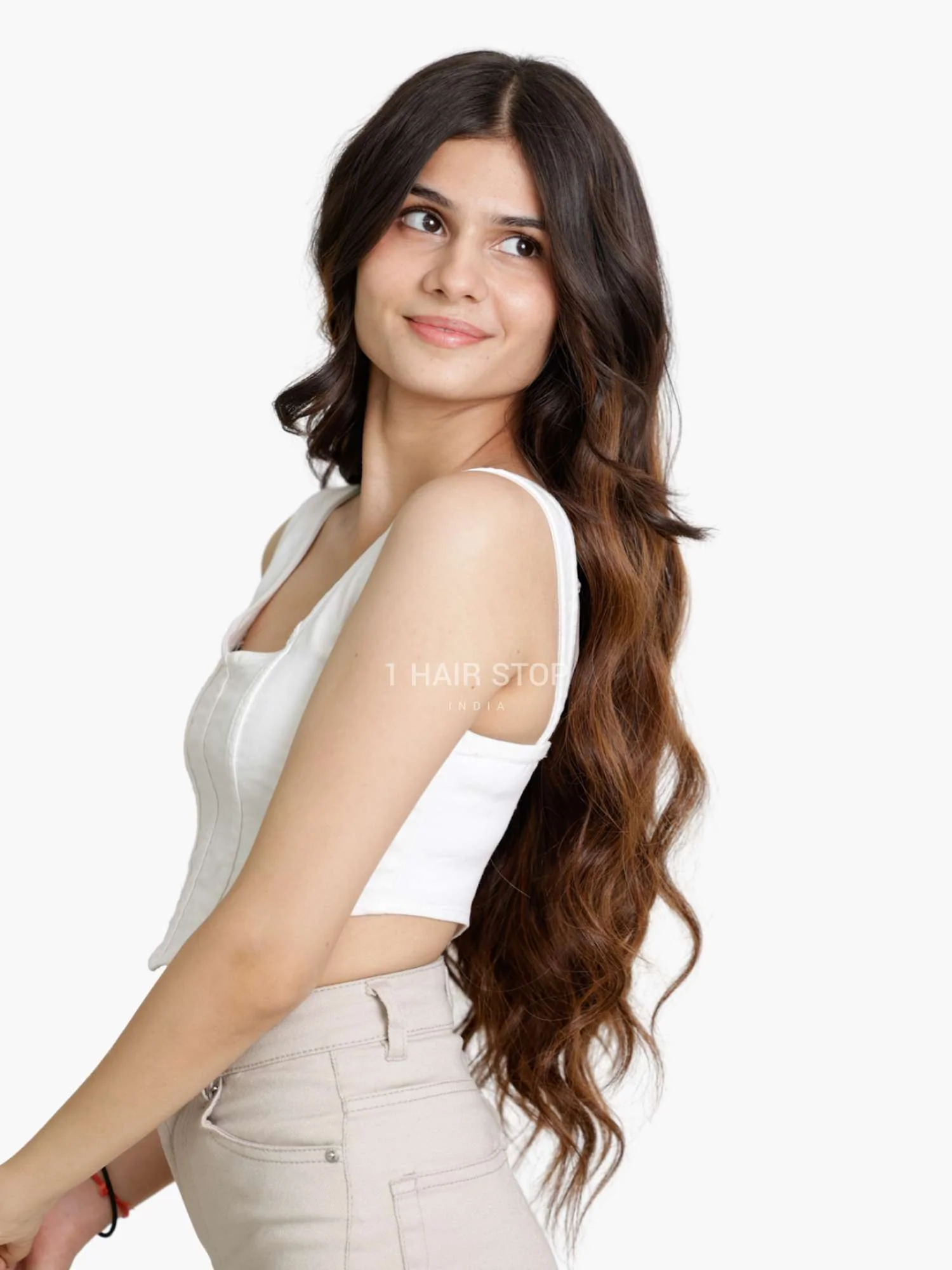 Honey Blend Seamless 7 Set Clip-in Extensions - Image 3